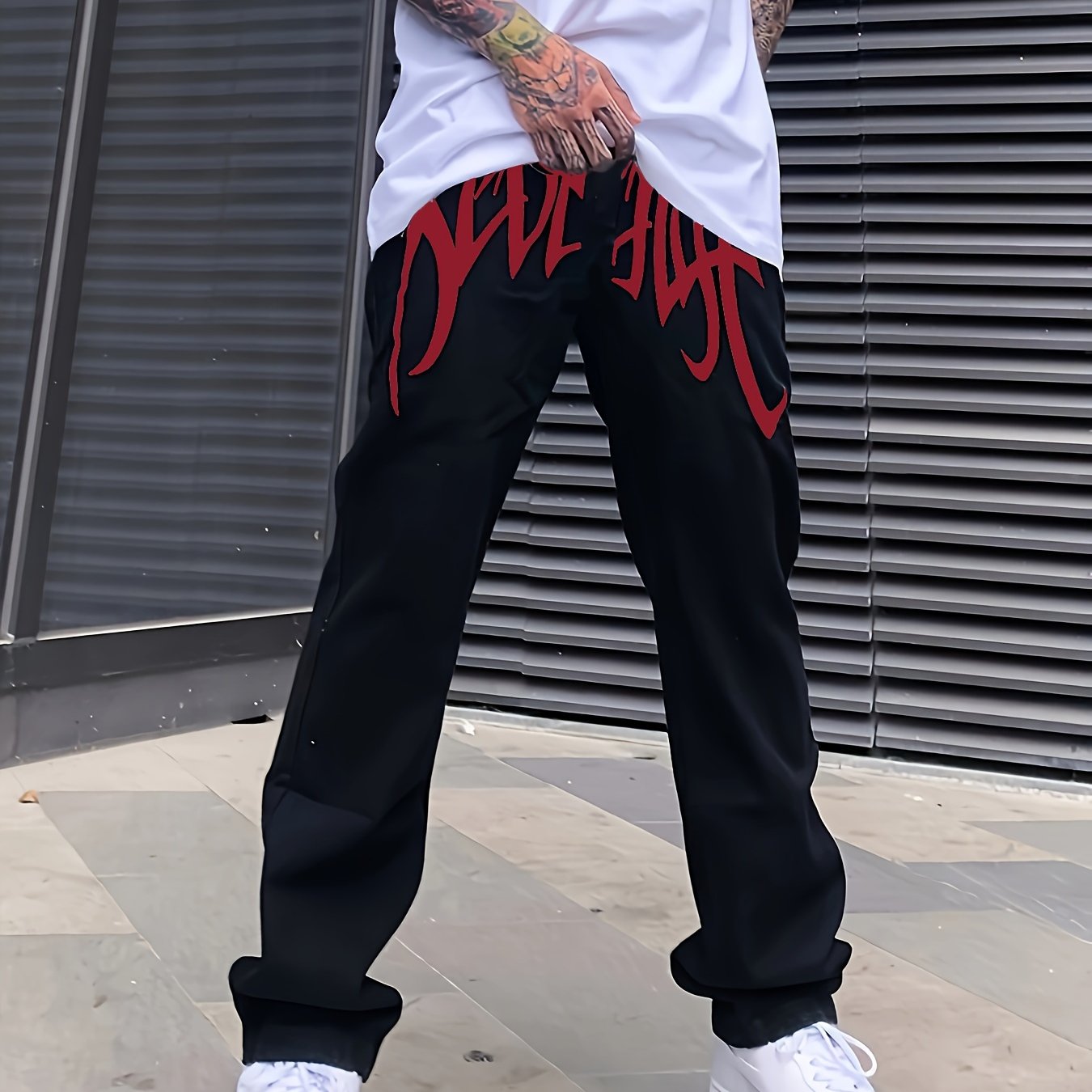 Loose Fit Men's Y2k Casual Jeans, Baggy Street Style