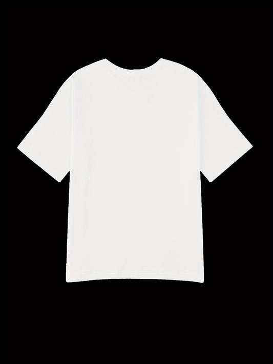 Y2K Graphic T-shirt, Short Sleeve Crew Neck Top