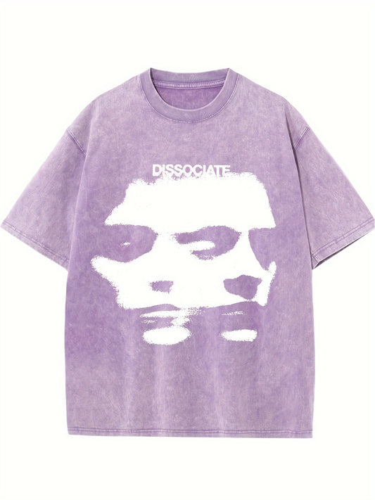 retro T-shirt, graphic men's and women's short-sleeved retro high-quality cotton men's T-shirt