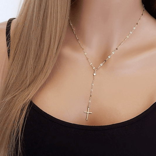 Vintage Style Women's Necklace Exquisite Cross Pendant Necklace Jewelry