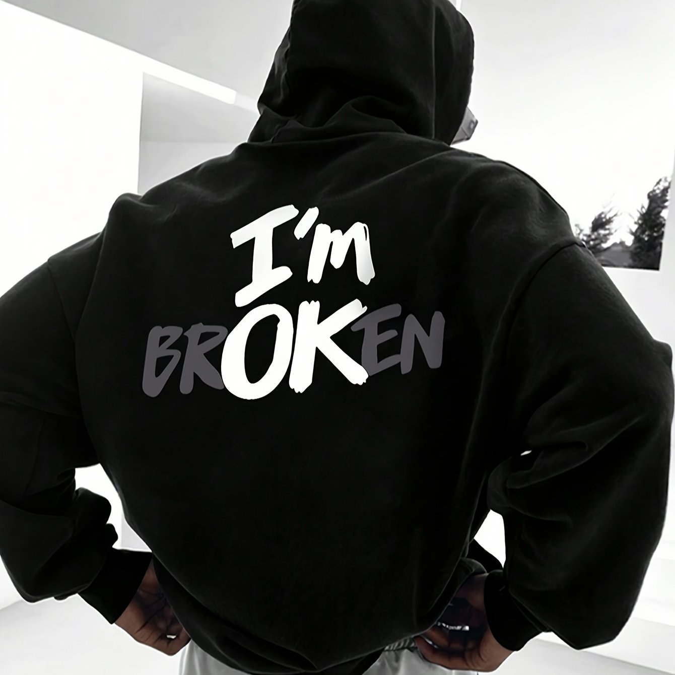 Men's Graphic Fashion Trend Hoodie Polyester
