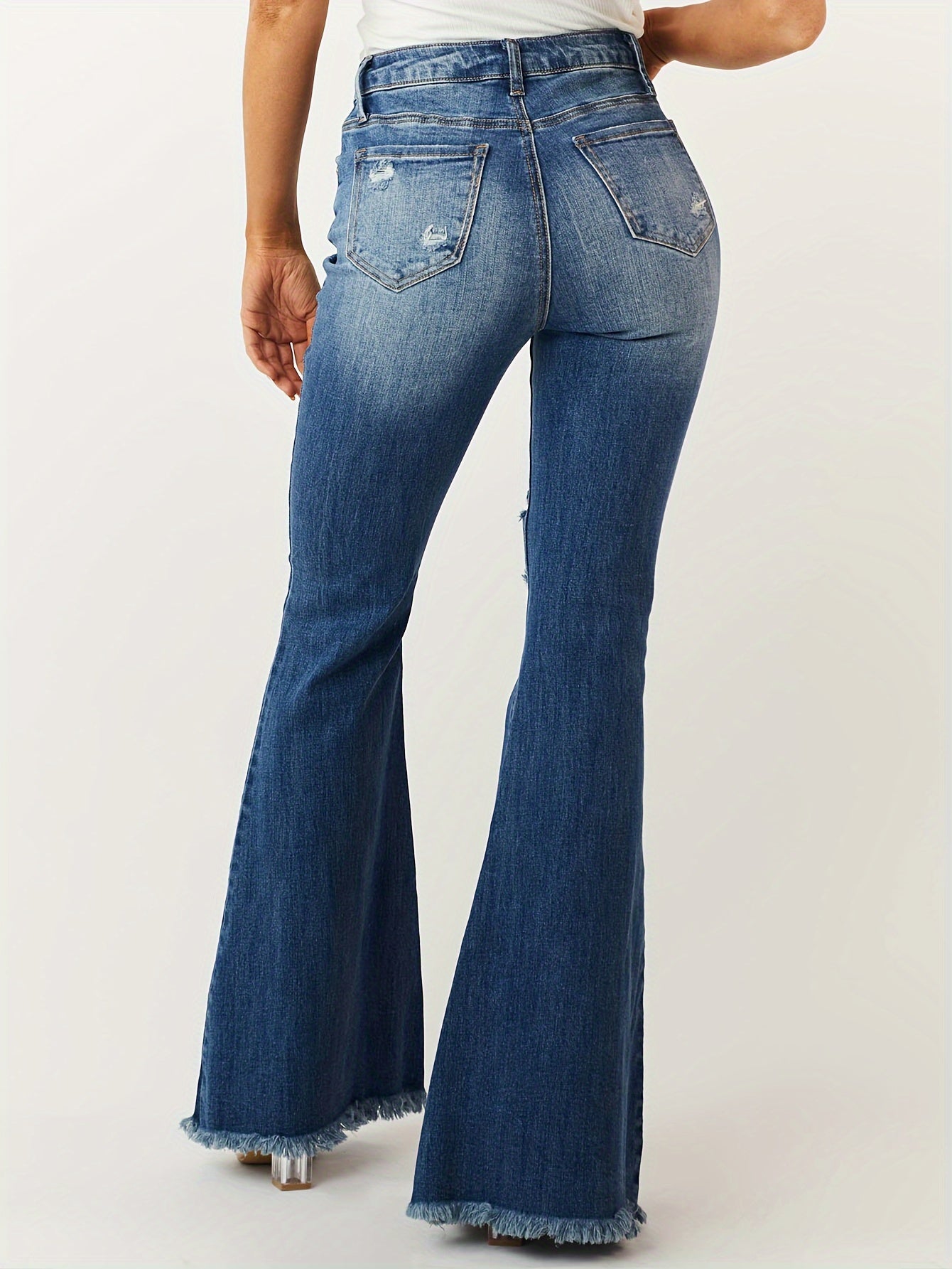 Fashionable Flared Leg Jeans - Vintage Casual Style for Women
