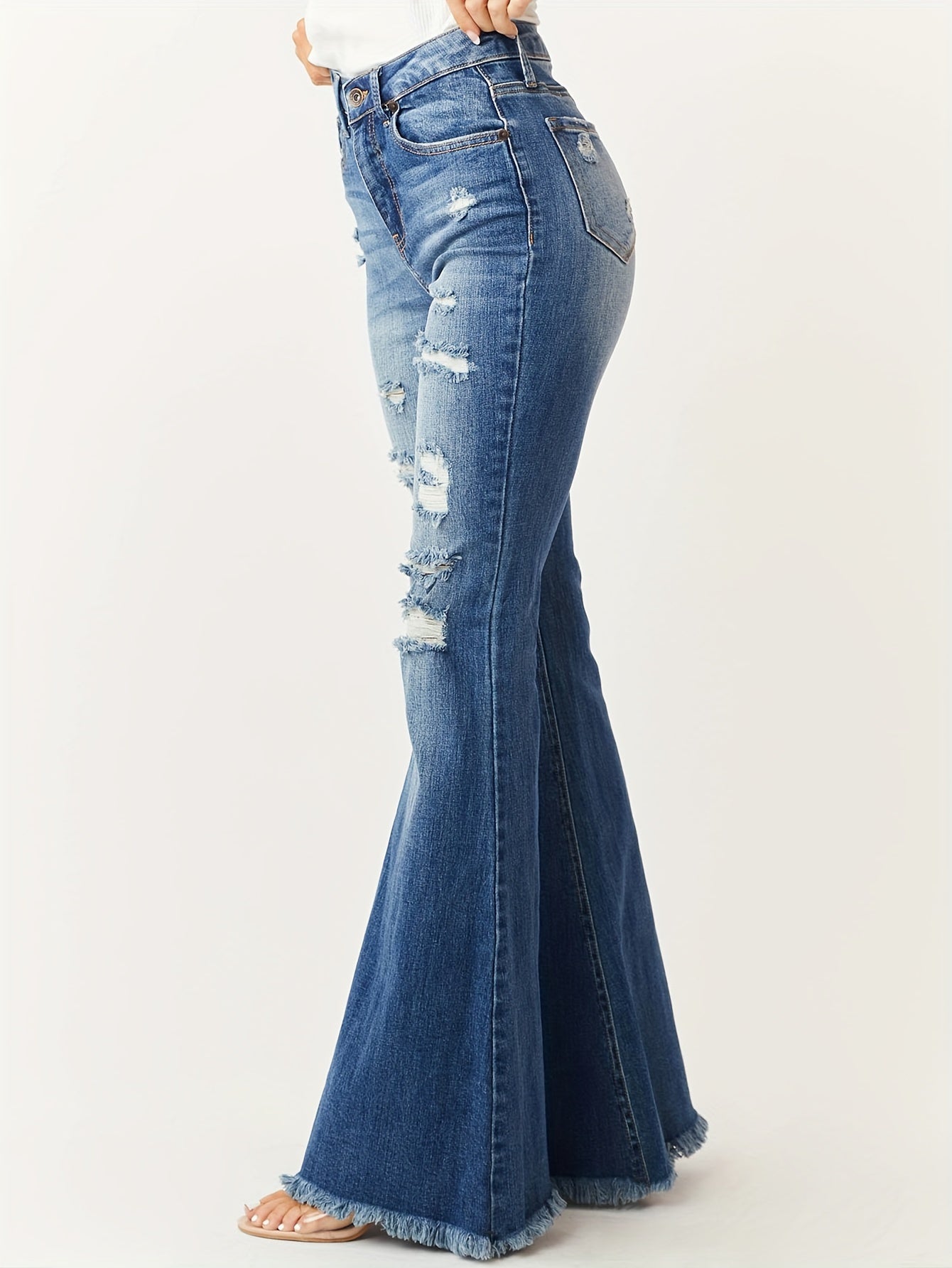 Fashionable Flared Leg Jeans - Vintage Casual Style for Women