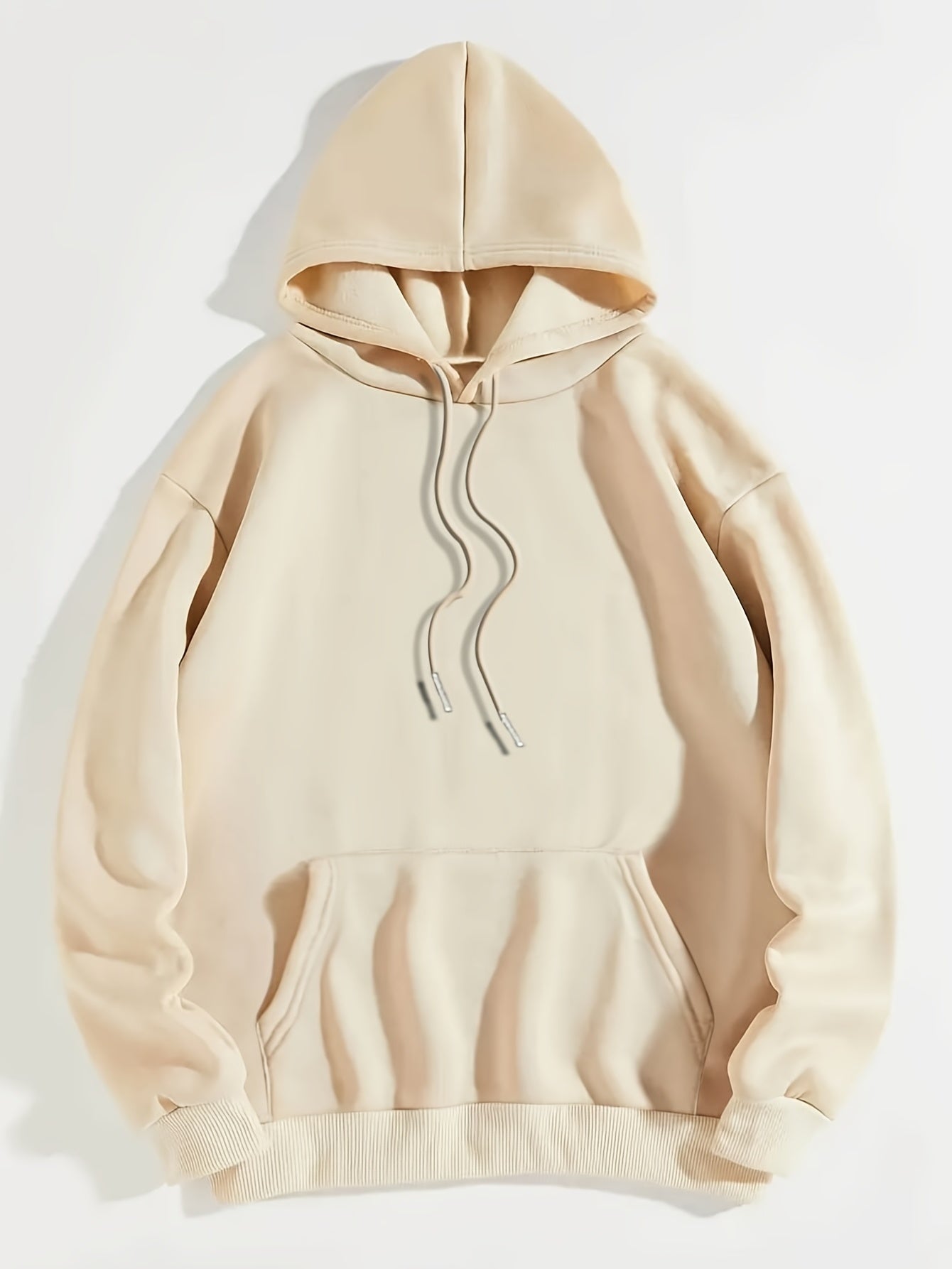 Graphic Long Sleeve Fleece Hooded Sweatshirts, Drawstring With Front Pocket