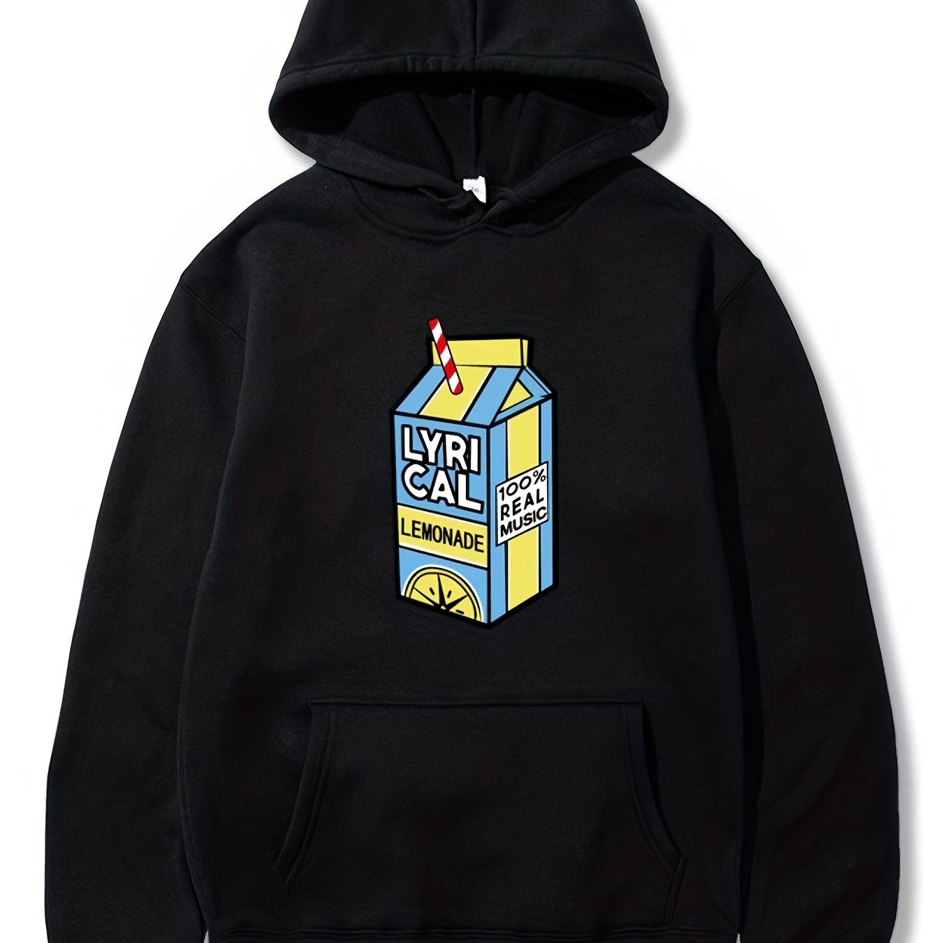 Mens Cozy Graphic Hoodies - Soft Drawstring, Oversized Comfortable Fit, Vibrant Juice Print