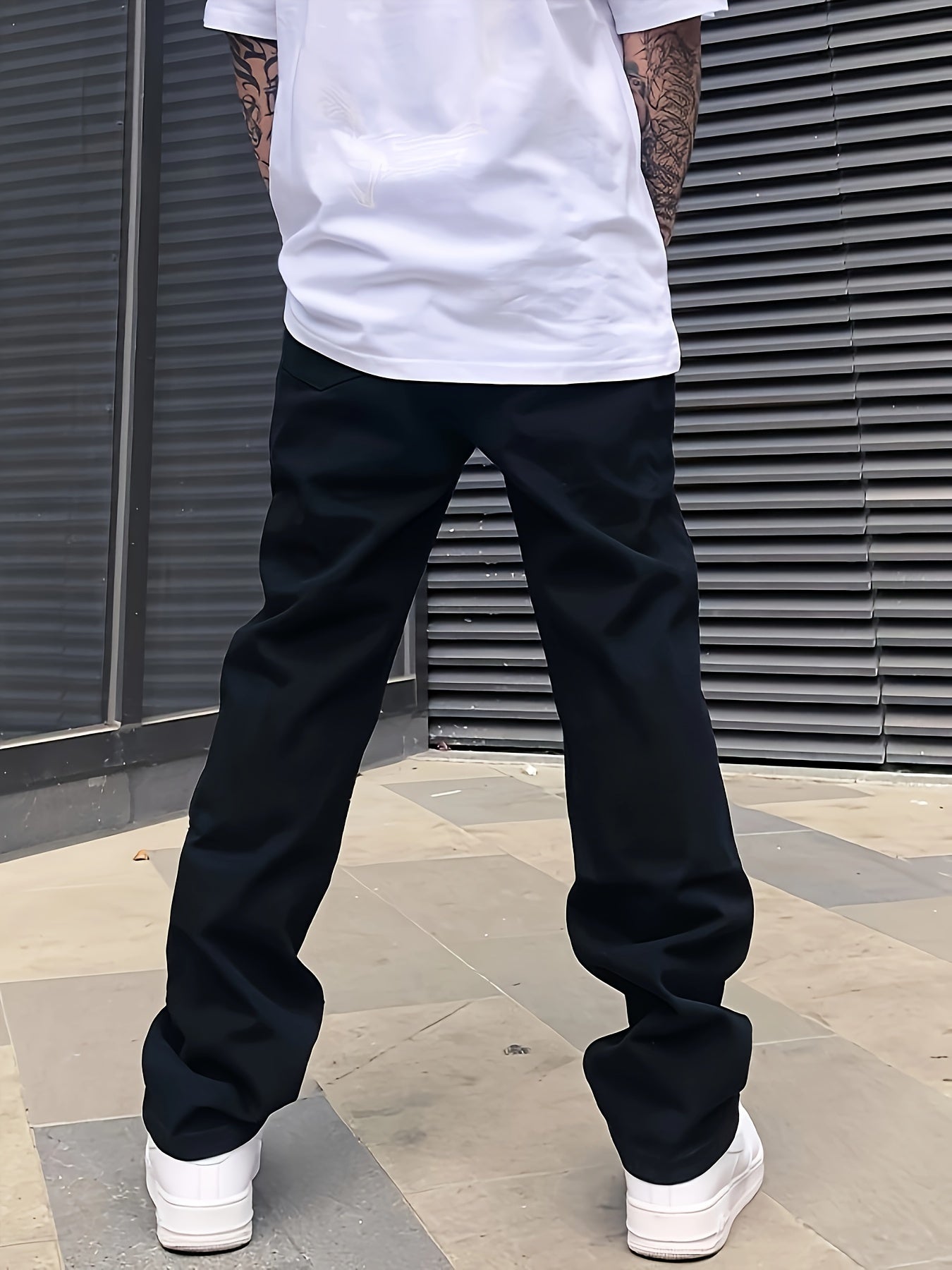 Loose Fit Men's Y2k Casual Jeans, Baggy Street Style