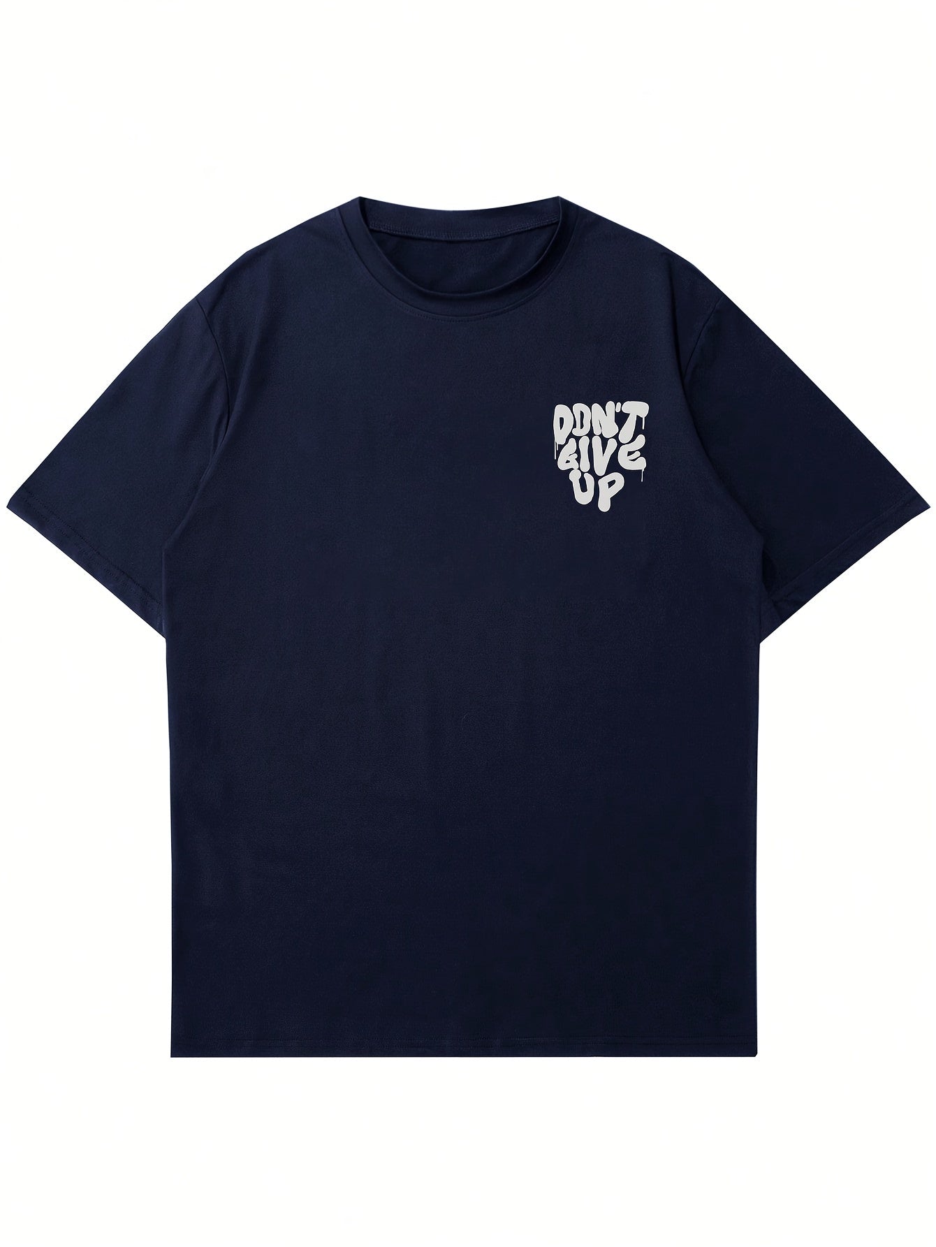 Men's Don'T Give Up Graphic T-shirt, Short Sleeve Crew Neck Tee