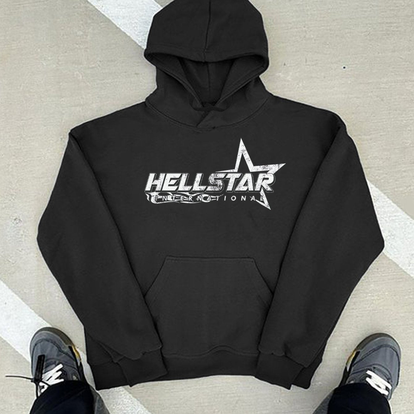 HELL STAR, Men's Cozy Hoodie, Long Sleeve Pullover Hooded Sweatshirt
