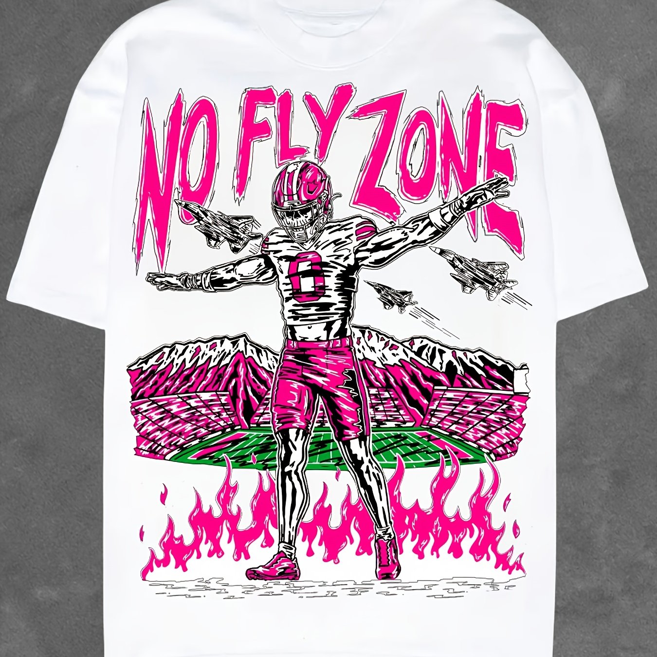 NO FLY ZONE Men's Graphic T-Shirt - Casual Short Sleeve Crew Neck Tee