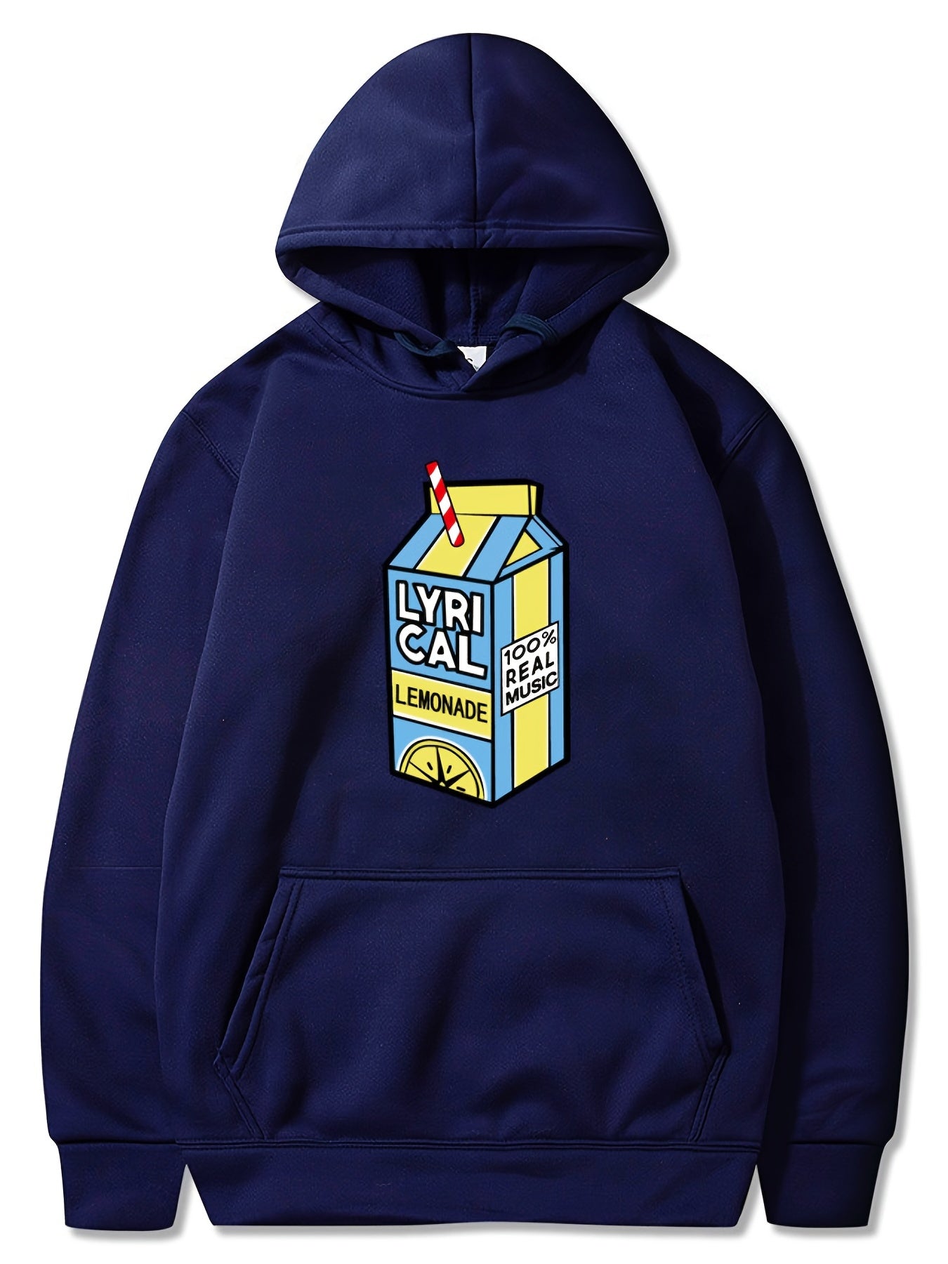 Mens Cozy Graphic Hoodies - Soft Drawstring, Oversized Comfortable Fit, Vibrant Juice Print