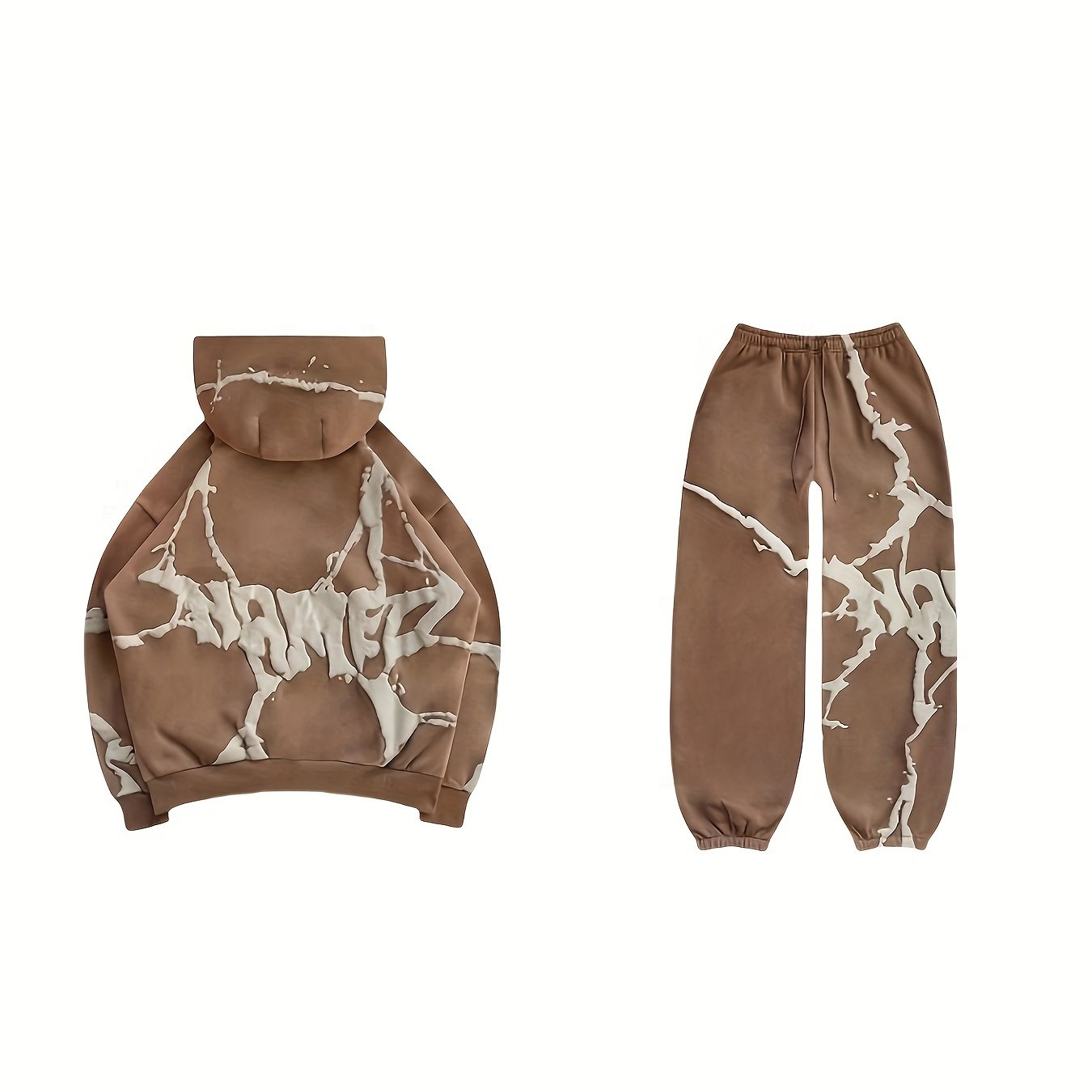 Fashion Designer Couple Men Women Sweatshirt Set Y2K Oversize Full Zip Up Streetwear Vintage Puff Print Sweatshirts Menswear Oversized