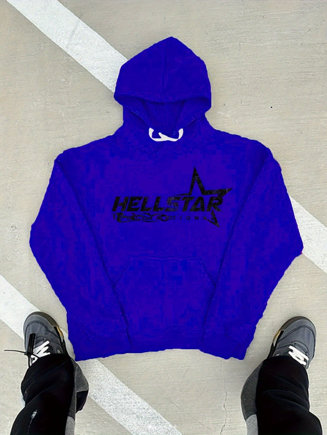 HELL STAR, Men's Cozy Hoodie, Long Sleeve Pullover Hooded Sweatshirt