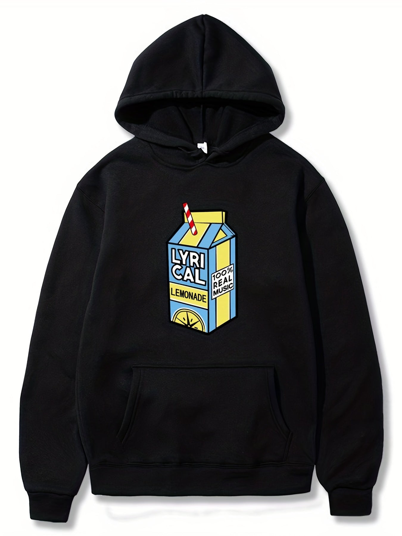 Mens Cozy Graphic Hoodies - Soft Drawstring, Oversized Comfortable Fit, Vibrant Juice Print