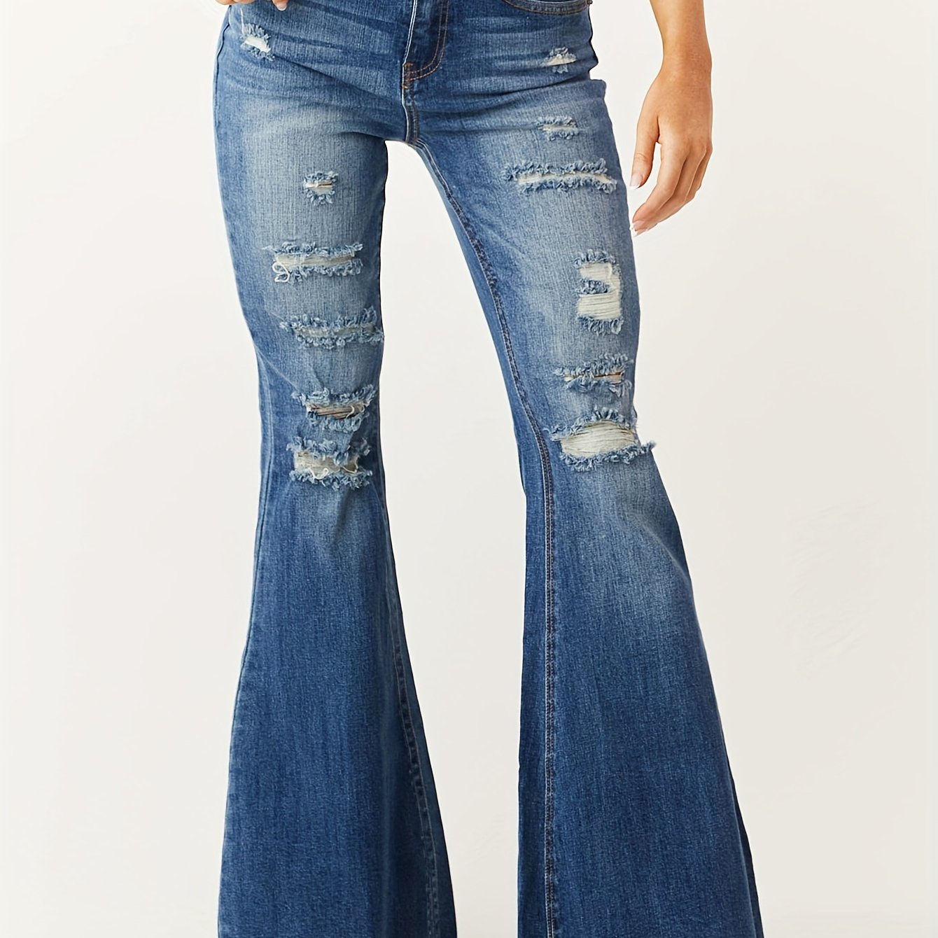 Fashionable Flared Leg Jeans - Vintage Casual Style for Women