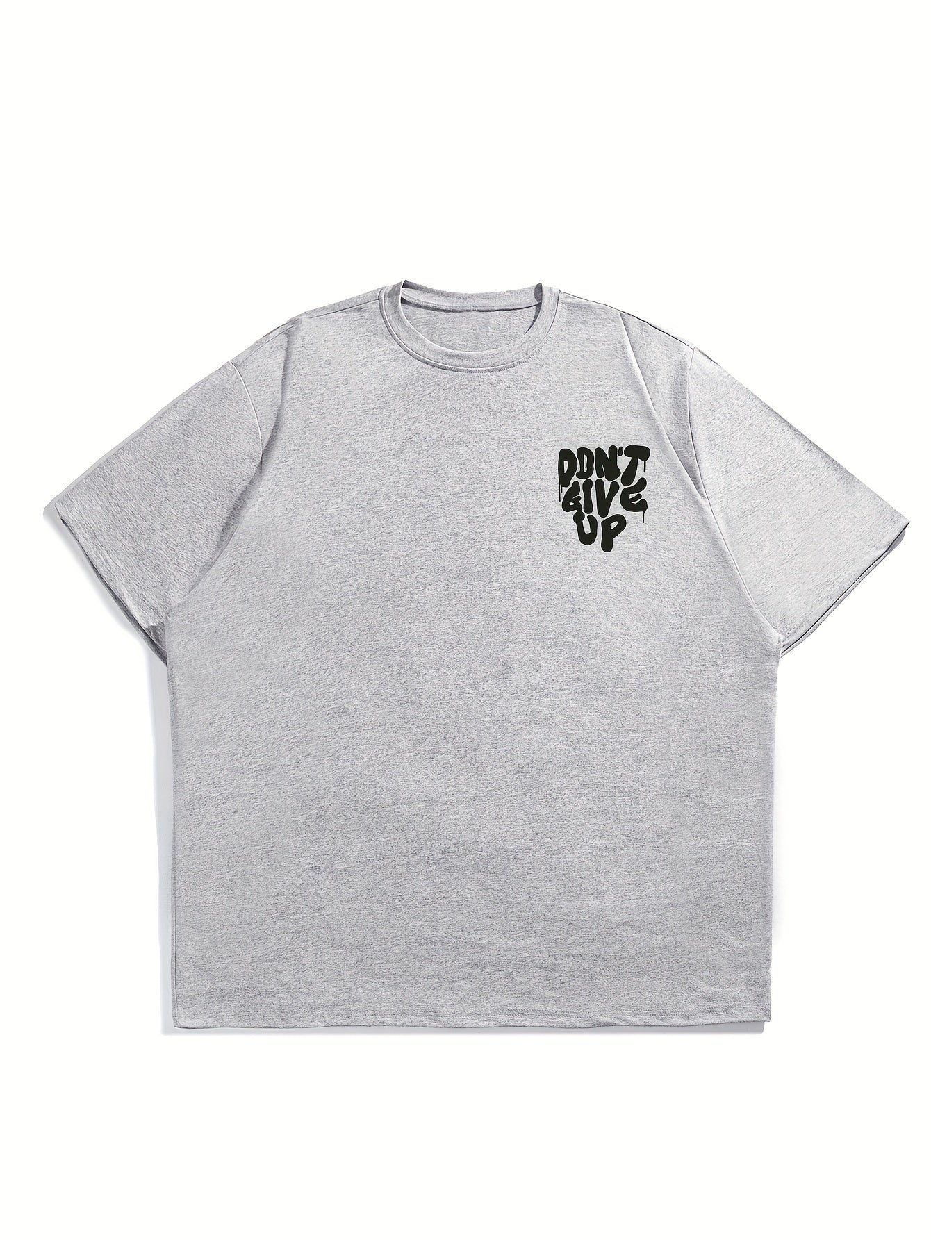 Men's Don'T Give Up Graphic T-shirt, Short Sleeve Crew Neck Tee