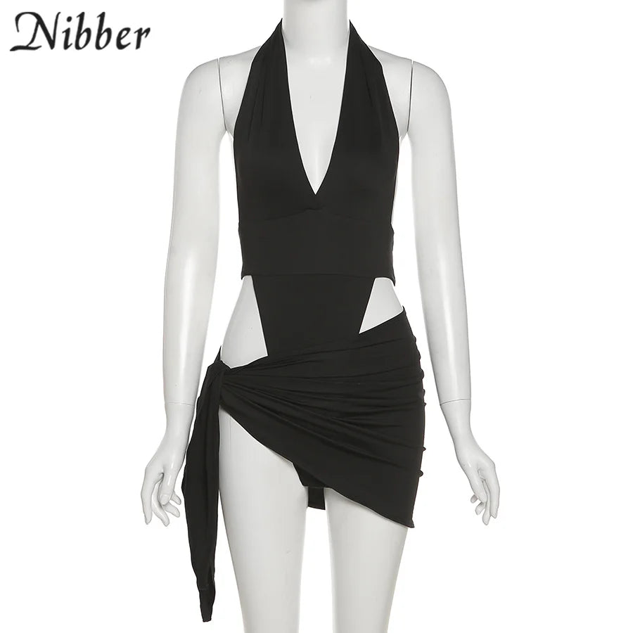 Sexy Beach Vacation Wear Basic Bikini Bodysuit Skirts 2 Two Piece Sets For Women's Clothing Swimsuit Female