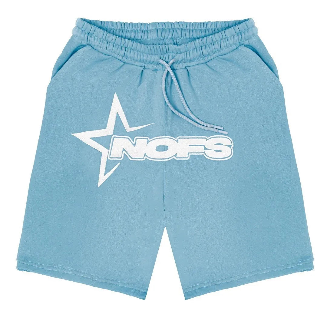 Y2K T-shirt ShortStreet Fashion Print Round Neck Short Sleeve Top Casual Loose Drawstring Shorts Men Clothing Top