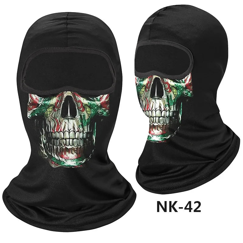 Skull Men Balaclava Mask Cycling  Face Cover Motorcycle Bicycle Headgear Full Face Bandana Breathable Windproof