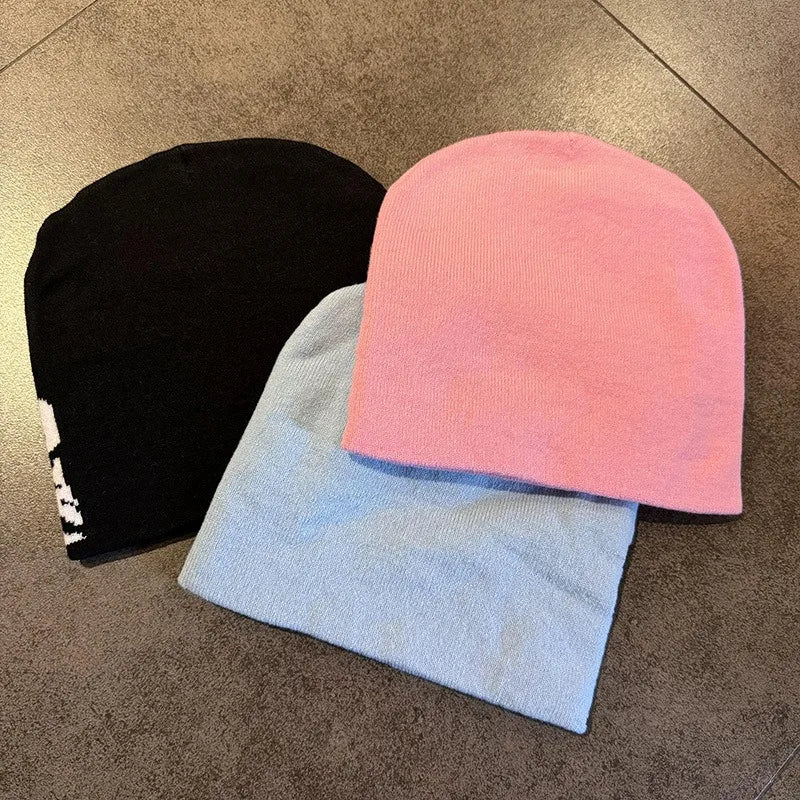 Skull Skeleton Beanie, Halloween Cap, Stretchy Skull Cap Casual Streetwear
