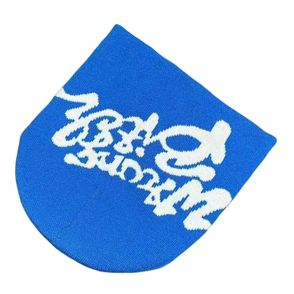 Casual Skullies Y2k Ins Hip Hop Cap Cold Cap Men Women Beanie Bonnet Letter Printing Knitting Cap Hat Gothic Wool Acrylic Warm