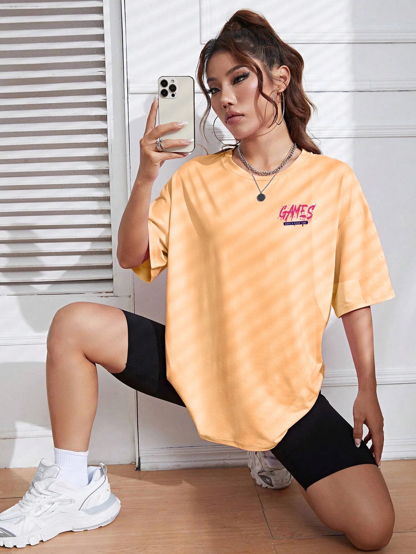 Graphic Letter Print Crew Neck T-Shirt Women Cotton Plus Size Tshirts Breathable Streetwear Soft Casual Short Sleeve
