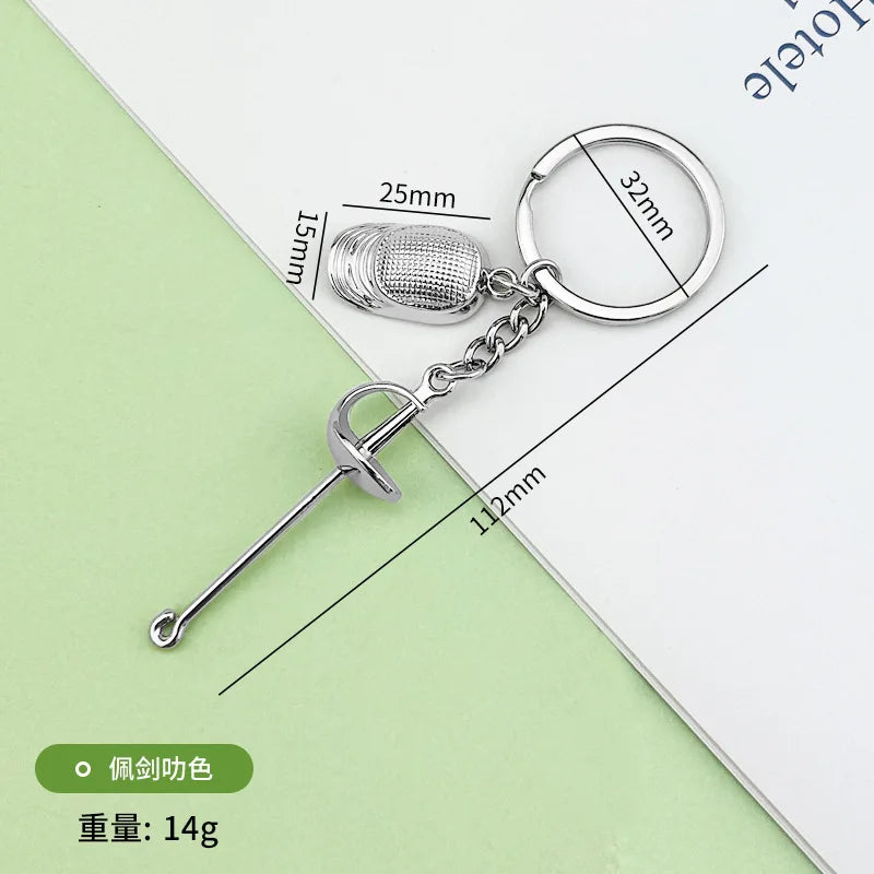 Fencing Keychains Keychain for Key Swords Jewelry