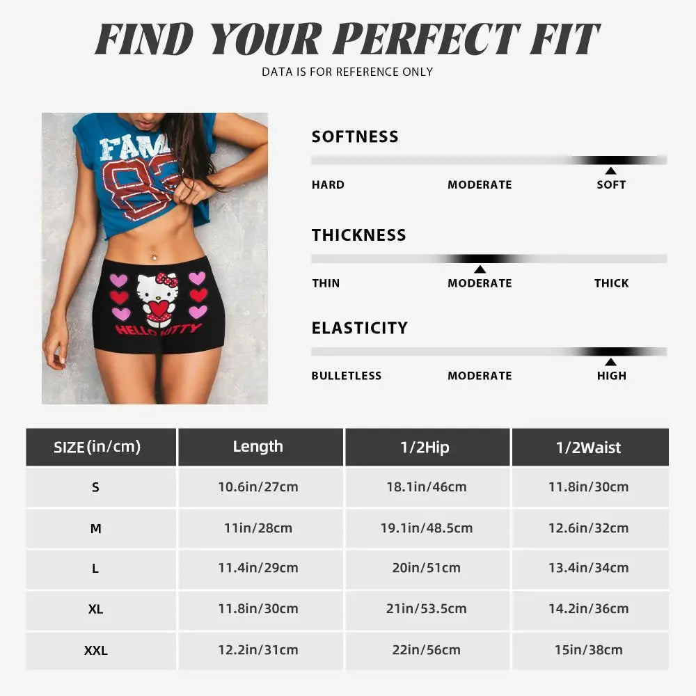 Custom Hello Kitty Cat Gym Shorts Women Athletic Shorts