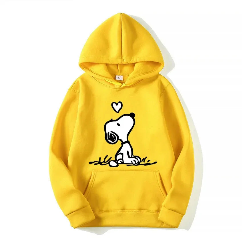 Cartoon Comics Snoopy Hoodie Women Man PulloverCasual Couple Sweatshirt Clothing