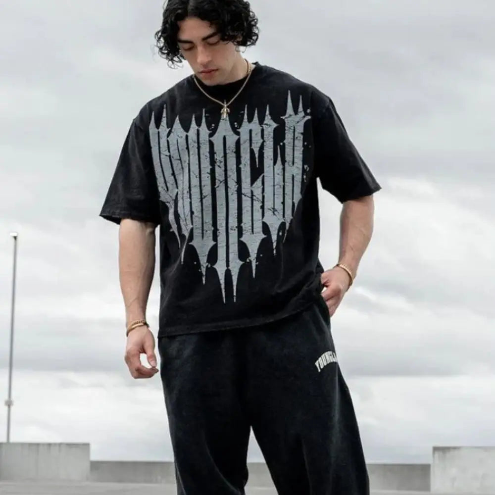 Men T-shirts Round Neck Fashion Loose And Comfortable Clothing