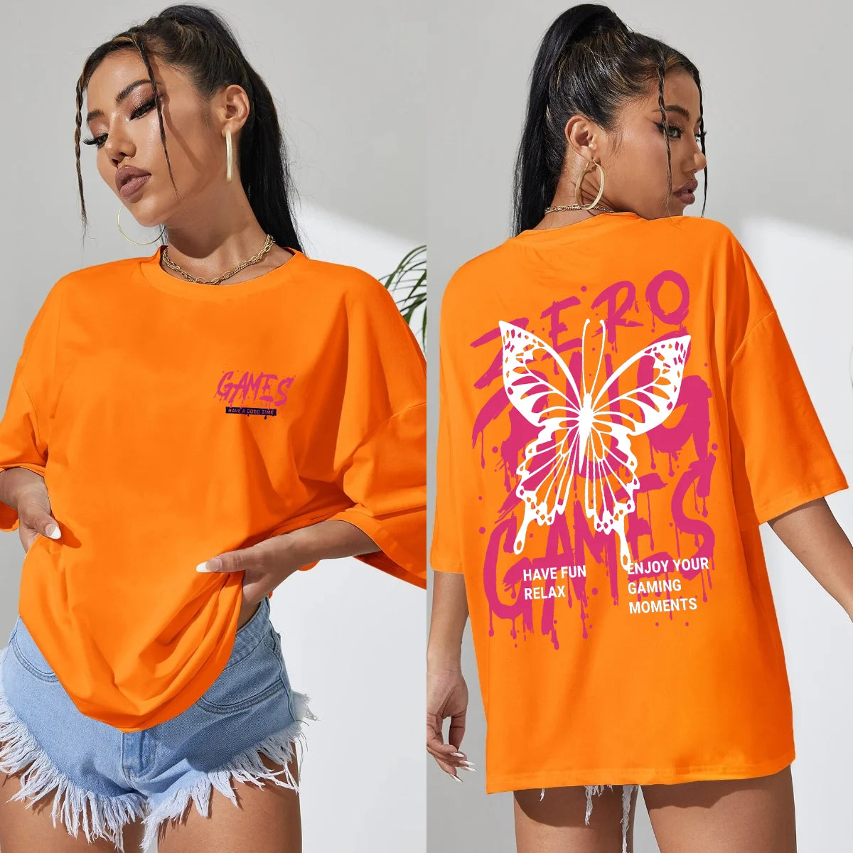 Graphic Letter Print Crew Neck T-Shirt Women Cotton Plus Size Tshirts Breathable Streetwear Soft Casual Short Sleeve