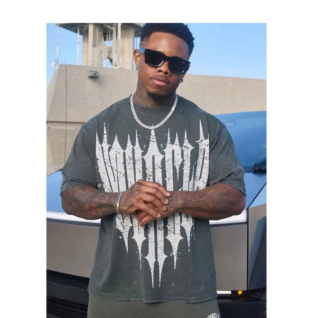 Men T-shirts Round Neck Fashion Loose And Comfortable Clothing