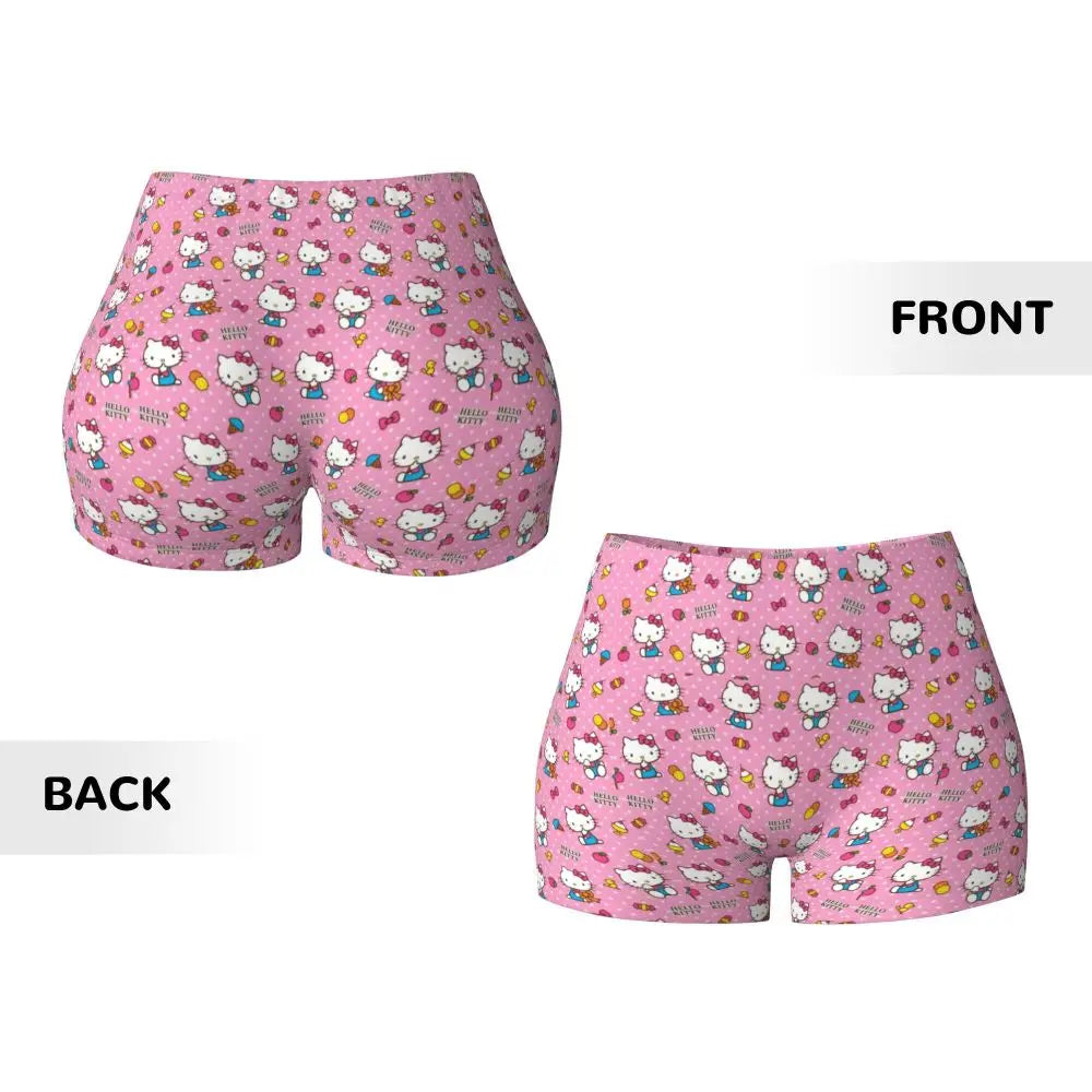 Custom Hello Kitty Cat Gym Shorts Women Athletic Shorts