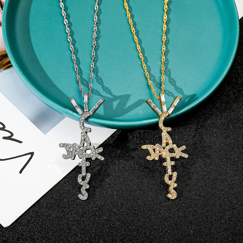 Scott Cactus Jack Pendant Necklace - Ice Crystal Cubic Zirconia Jewelry
