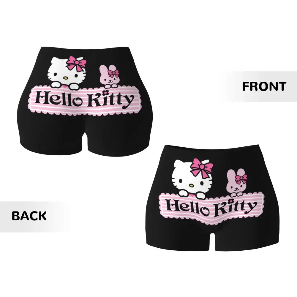 Custom Hello Kitty Cat Gym Shorts Women Athletic Shorts