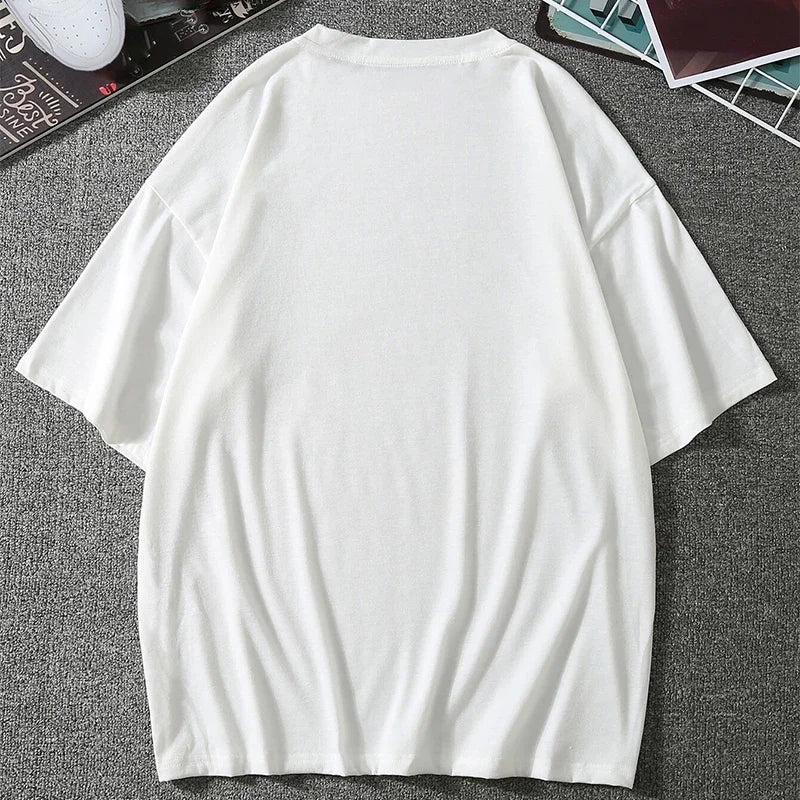 Men Tshirts Graphic Streetwear Y2K Print Short Sleeve Cotton Tops Tees Oversized T-Shirt Clothing
