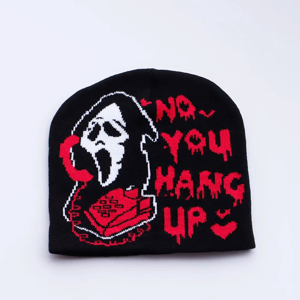 skull Beanies Cap Soft Wool Skullies Beanies Vintage Graphic