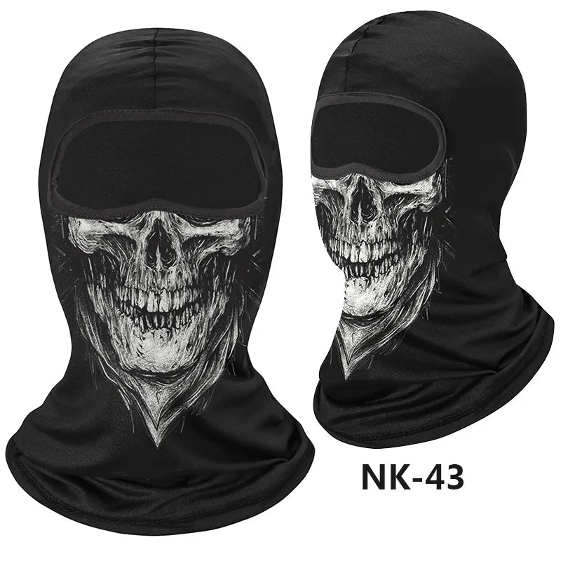 Skull Men Balaclava Mask Cycling  Face Cover Motorcycle Bicycle Headgear Full Face Bandana Breathable Windproof