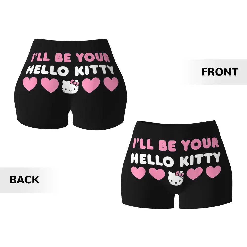 Custom Hello Kitty Cat Gym Shorts Women Athletic Shorts