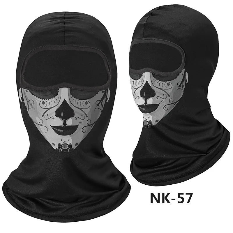 Skull Men Balaclava Mask Cycling  Face Cover Motorcycle Bicycle Headgear Full Face Bandana Breathable Windproof