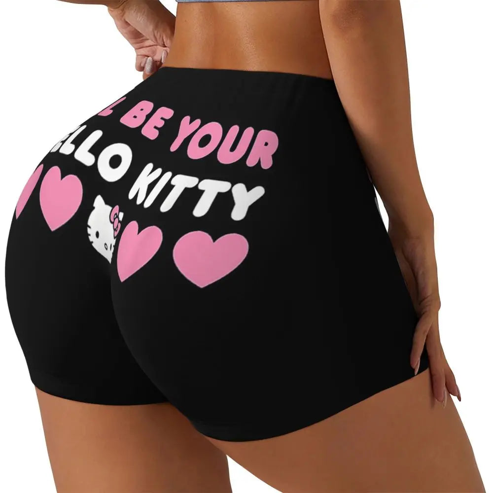 Custom Hello Kitty Cat Gym Shorts Women Athletic Shorts