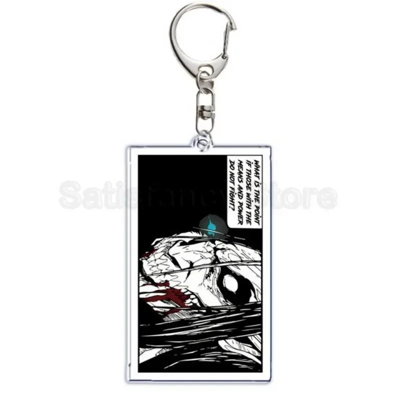 Hot Atan Allen Yeager Keychain Pendant Rtacking of The Giants Armin Arlert Levi Ackermole Playing Double Sided Acrylic Keyring