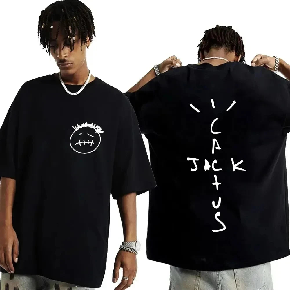 Cactus Jack Music Album T Shirts Mens Short Sleeve T-shirt Oversized
