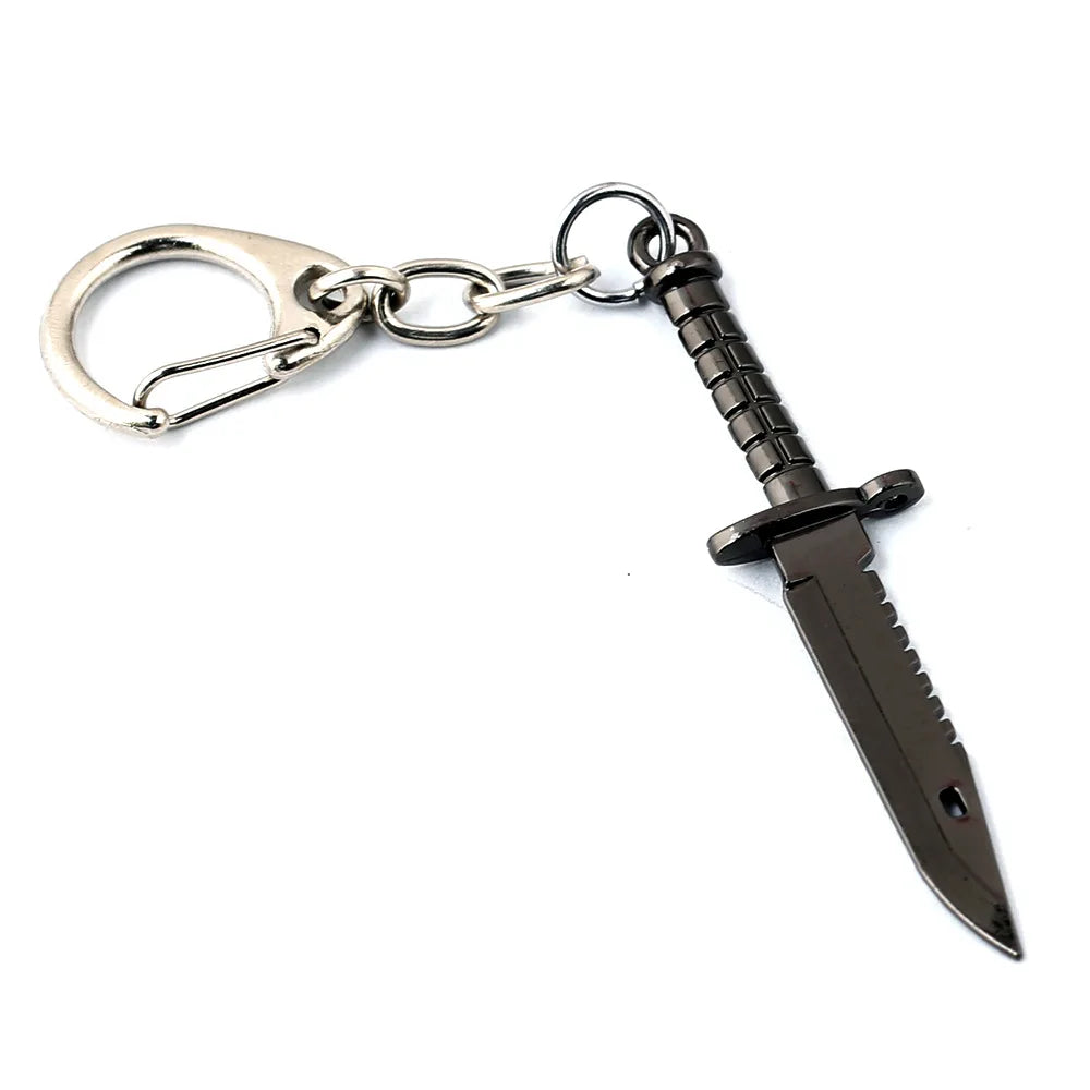 CsGo Knife KeyChains Karambit Key Chains Weapon Model CS GO Keyring llaveros Men Car Bag Pendant Key Holder Game Jewelry Gift