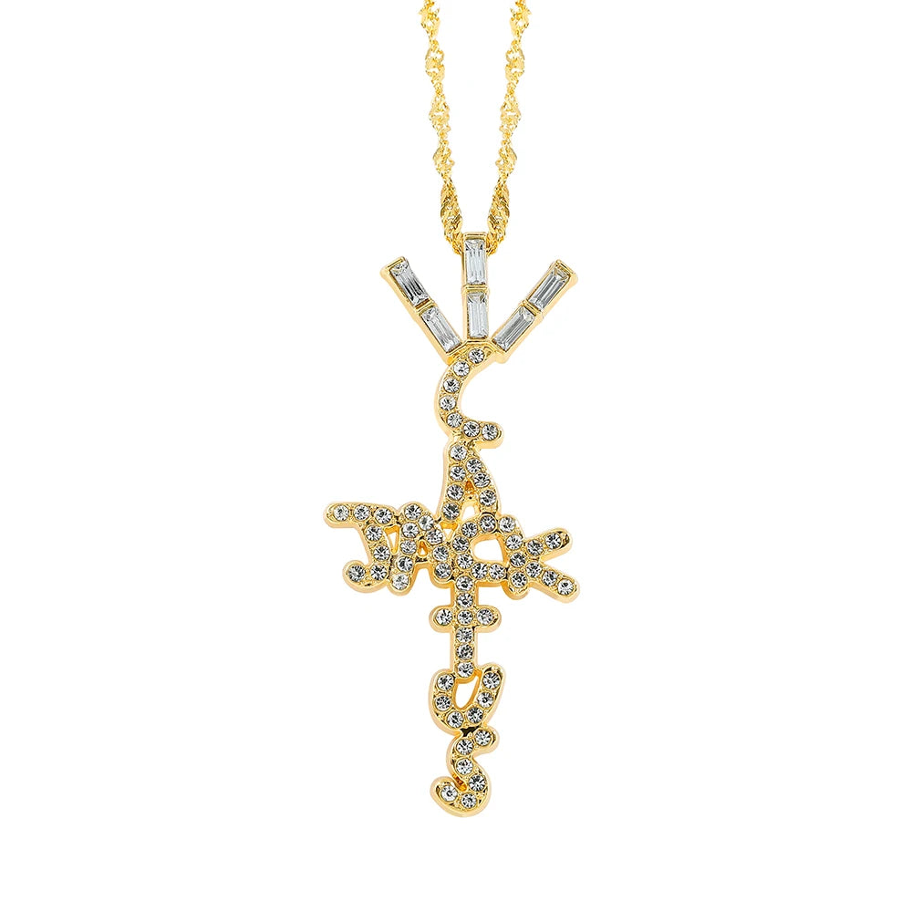 Scott Cactus Jack Pendant Necklace - Ice Crystal Cubic Zirconia Jewelry