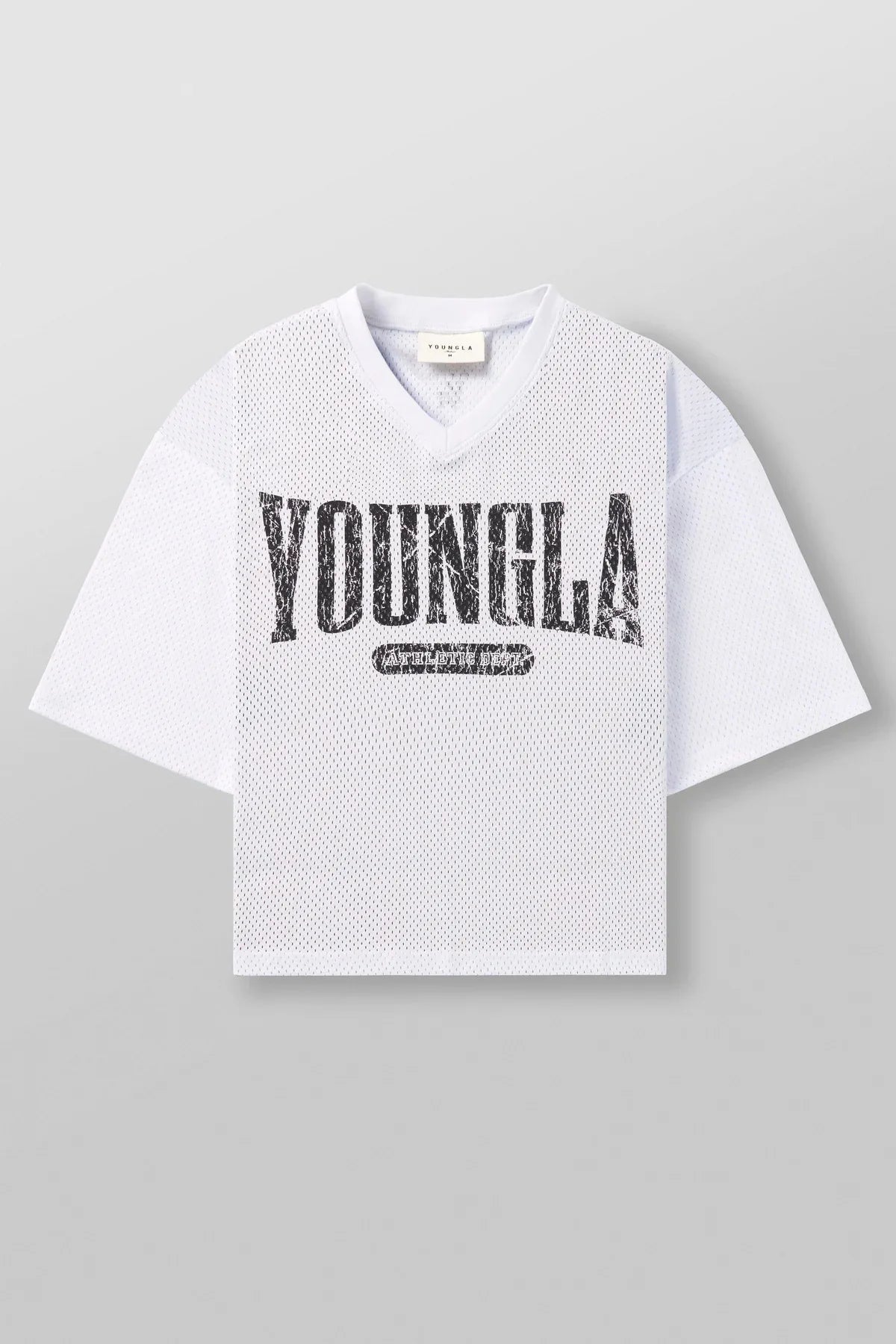 YA Trendy Brand Super Large T-shirt Men Sports Fitness Quick Breathable Large Mesh Printed Short Sleeve Top