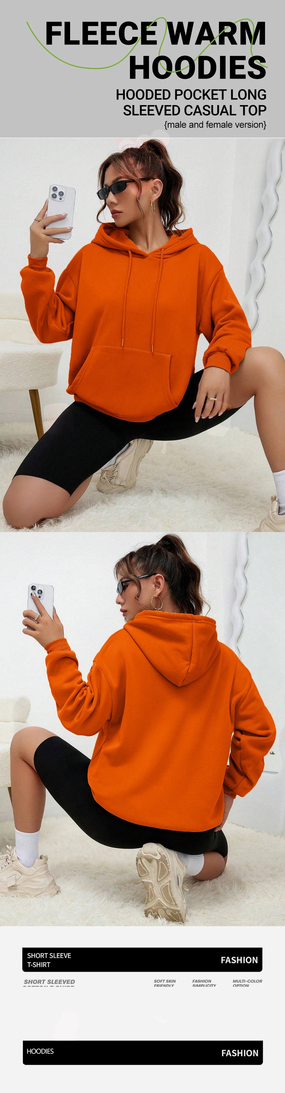 Casual Women's Hoodies Faith Over Fear Letter Printing Sweatshirts Fleece Warm Comfortable Pocket Streetwear