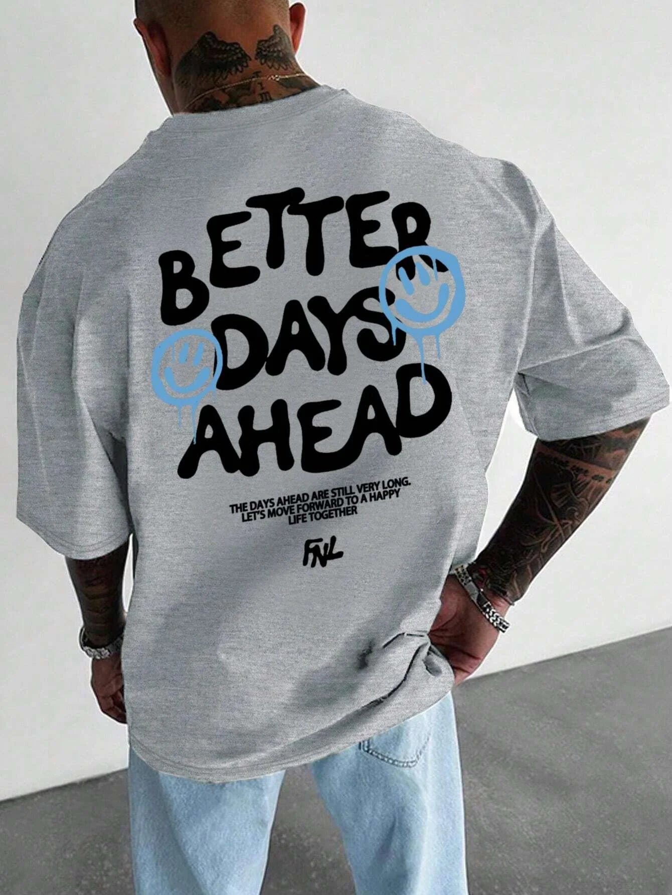 Better Days Ahead Letter Graphic Men Women T-Shirt O-Neck Casual T-Shirt Fashion Cotton Tee Clothes