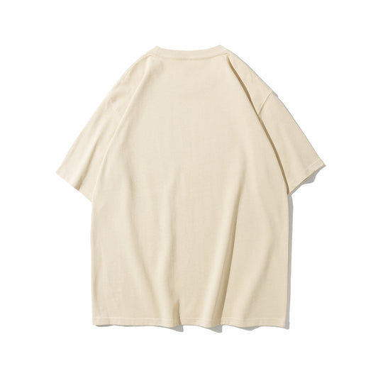 Blue Skeleton Man Life Goals Letter Printing O-Neck Cotton Tops Street Fashion Tees Loose Soft Clothes