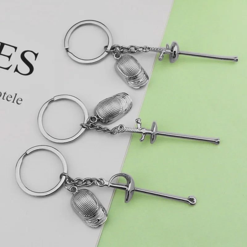 Fencing Keychains Keychain for Key Swords Jewelry