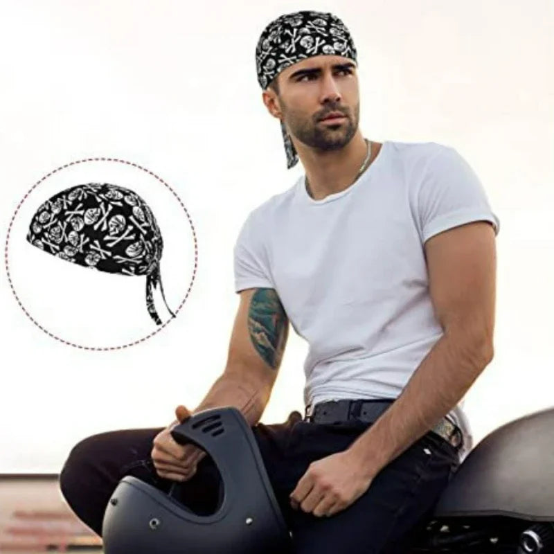 Sun Protection Cycling Cap Breathable Anti Sweat Helmet Skull Sport Headband